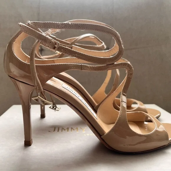 Jimmy Choo Ivette Nude 37.5 - Picture 2 of 7
